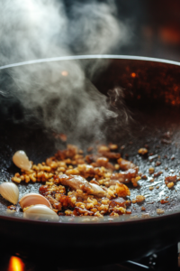 Add the minced garlic