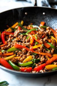 Add the sliced bell peppers